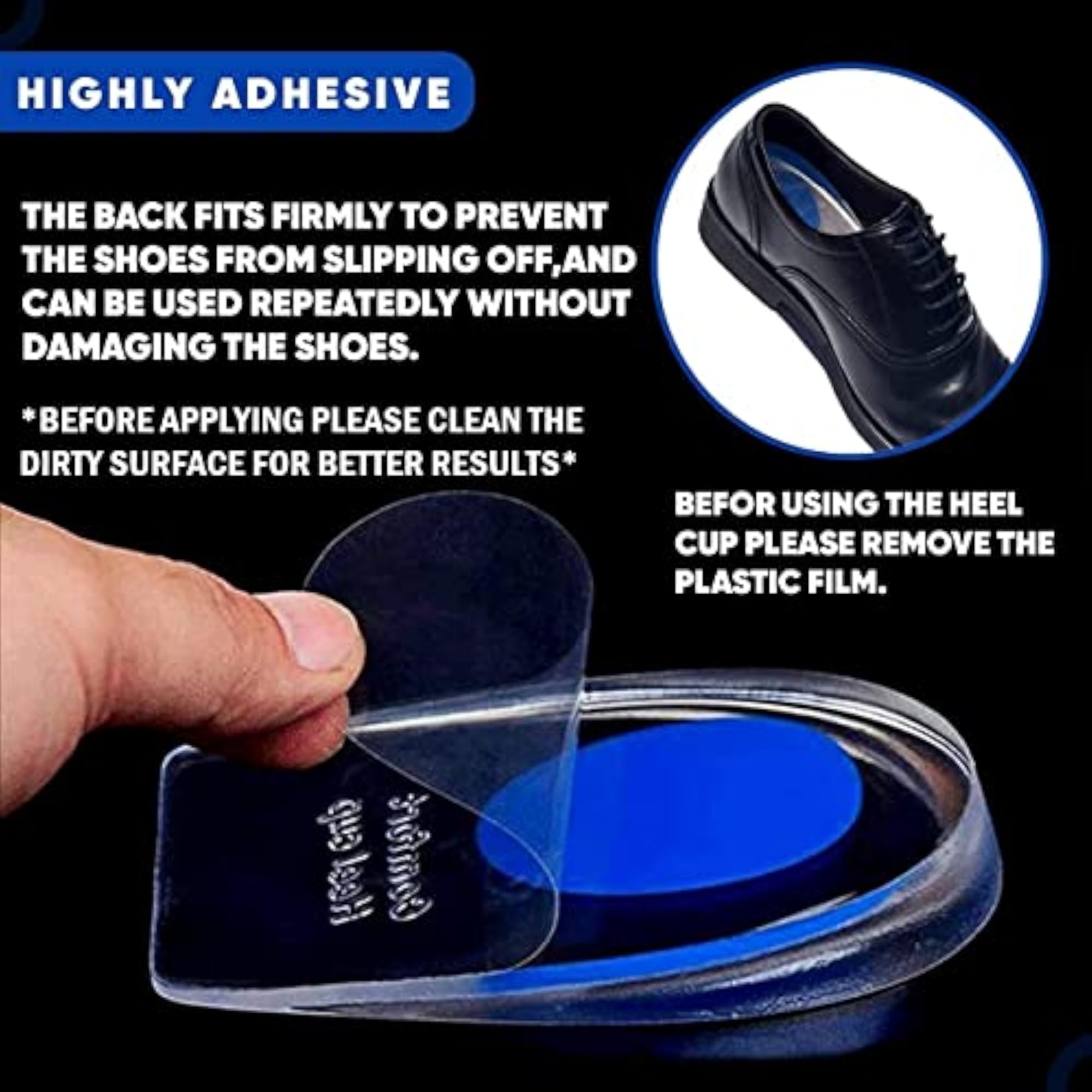 Heel Support Cushion Gel Pad for Foot Pain Relief